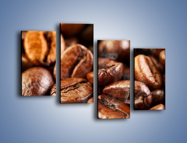 Obraz na płótnie – Parzone ziarna kawy – czteroczęściowy JN027W2