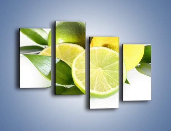 Obraz na płótnie – Mix cytrynowo-limonkowy – czteroczęściowy JN058W2