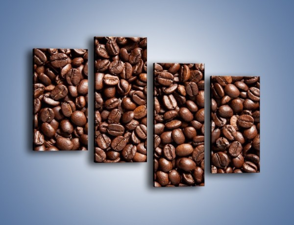Obraz na płótnie – Ziarna świeżej kawy – czteroczęściowy JN061W2