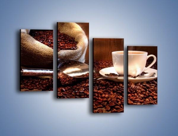 Obraz na płótnie – Poranna energia z kawą – czteroczęściowy JN098W2