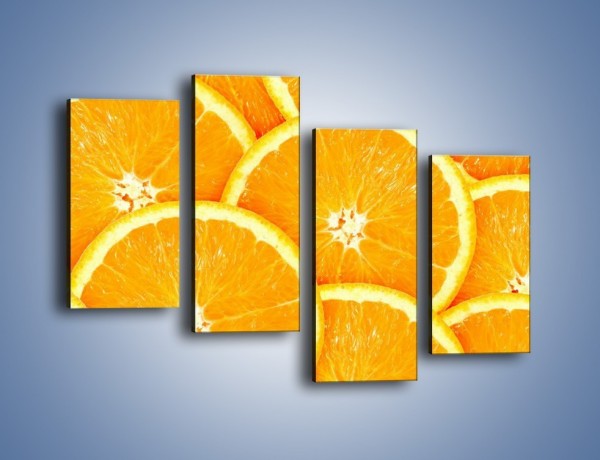 Obraz na płótnie – Pomarańczowy zawrót głowy – czteroczęściowy JN154W2