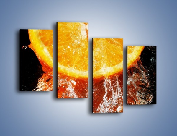 Obraz na płótnie – Soczysta pomarańcza o poranku – czteroczęściowy JN179W2