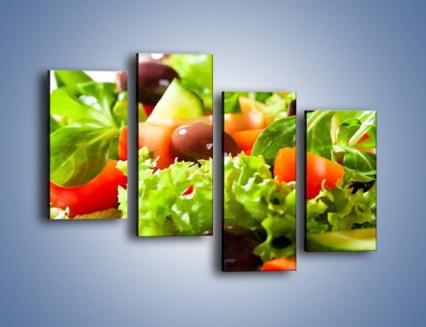 Obraz na płótnie – Sałatkowy mix warzywny – czteroczęściowy JN204W2