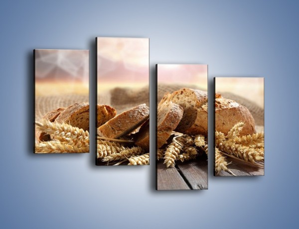 Obraz na płótnie – Świeży pszenny chleb – czteroczęściowy JN287W2