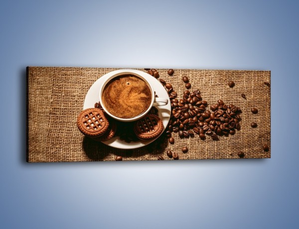 Obraz na płótnie – Kawowe słodkości na deser – jednoczęściowy panoramiczny JN676