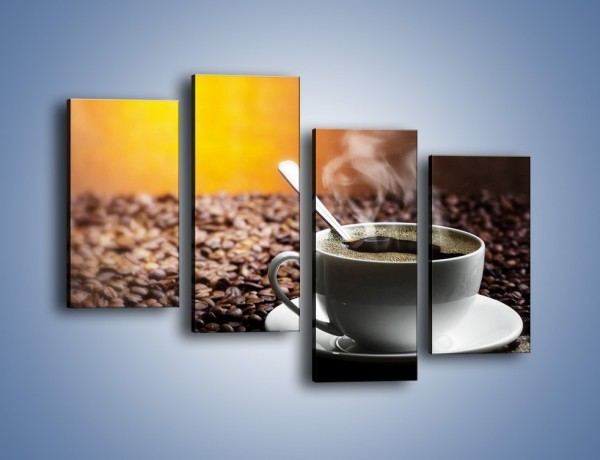 Obraz na płótnie – Aromatyczna filiżanka kawy – czteroczęściowy JN298W2
