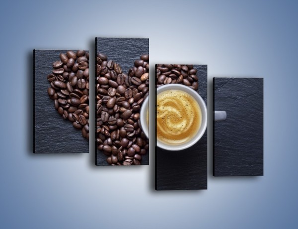 Obraz na płótnie – Miłość do czarnej kawy – czteroczęściowy JN328W2