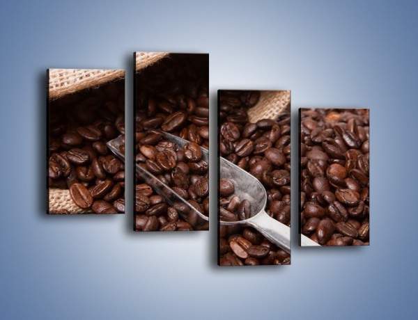 Obraz na płótnie – Worek pełen kawy – czteroczęściowy JN372W2