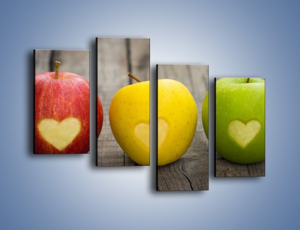 Obraz na płótnie – Miłość do jabłek – czteroczęściowy JN410W2