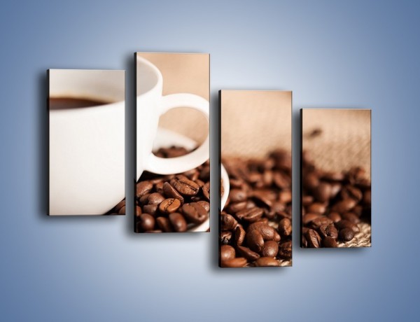 Obraz na płótnie – Kawa z bliska – czteroczęściowy JN431W2