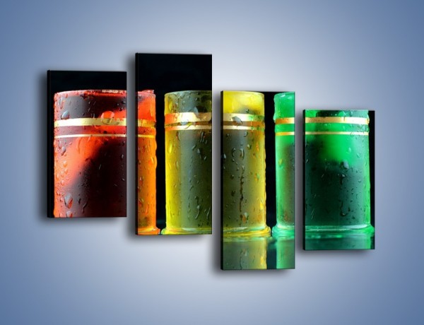 Obraz na płótnie – Drinki w wybranych kolorach – czteroczęściowy JN465W2