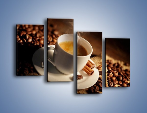 Obraz na płótnie – Historia dwóch ziarenek kawy – czteroczęściowy JN479W2