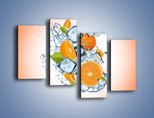 Obraz na płótnie – Pomarańczowe trio w powietrzu – czteroczęściowy JN499W2