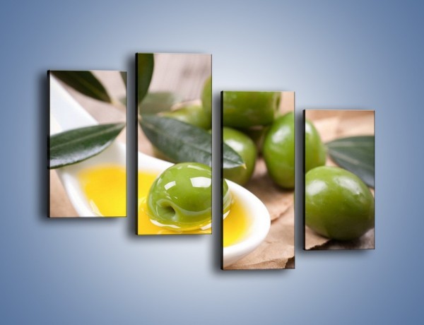 Obraz na płótnie – Zamoczone oliwki – czteroczęściowy JN511W2