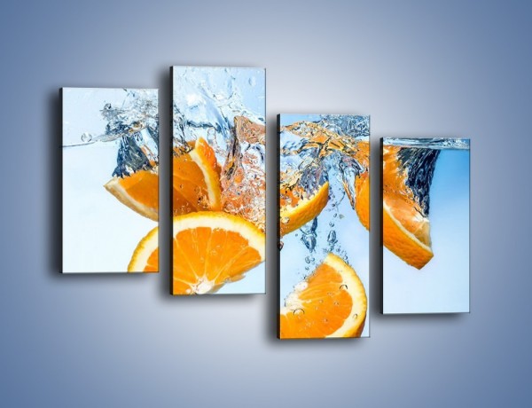 Obraz na płótnie – Pomarańcza mocno zakurzona – czteroczęściowy JN650W2