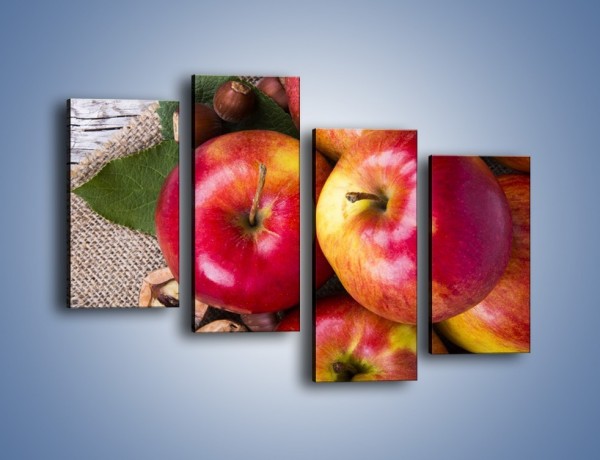 Obraz na płótnie – Jabłka z orzechami – czteroczęściowy JN669W2