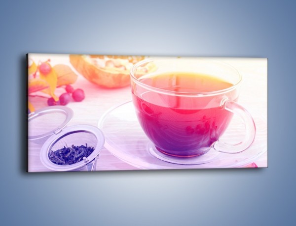 Obraz na płótnie – Herbata z dodatkiem granatu – jednoczęściowy panoramiczny JN697