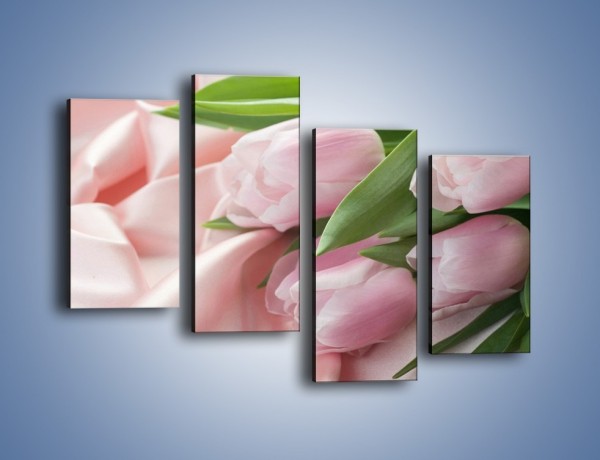 Obraz na płótnie – Odpoczynek tulipanów na atłasie – czteroczęściowy K050W2