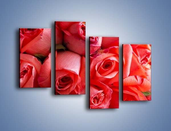Obraz na płótnie – Tylko widoczne róże – czteroczęściowy K1004W2