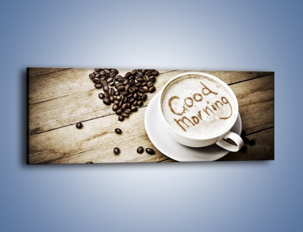 Obraz na płótnie – Z miłości do kawy – jednoczęściowy panoramiczny JN710