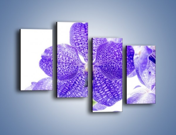 Obraz na płótnie – Jasny fiolet rządzi w kwiatach – czteroczęściowy K259W2