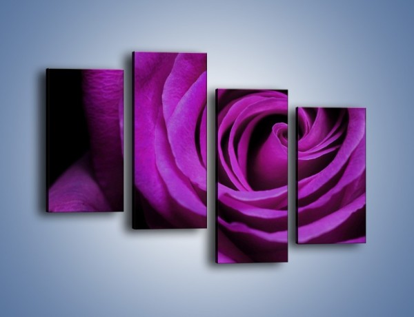 Obraz na płótnie – Tajemniczy różany fiolet – czteroczęściowy K313W2