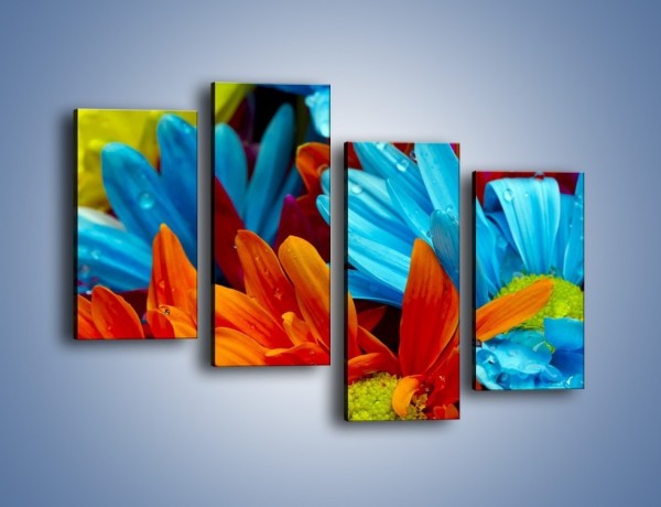 Obraz na płótnie – Kolorowo i kwiatowo – czteroczęściowy K375W2