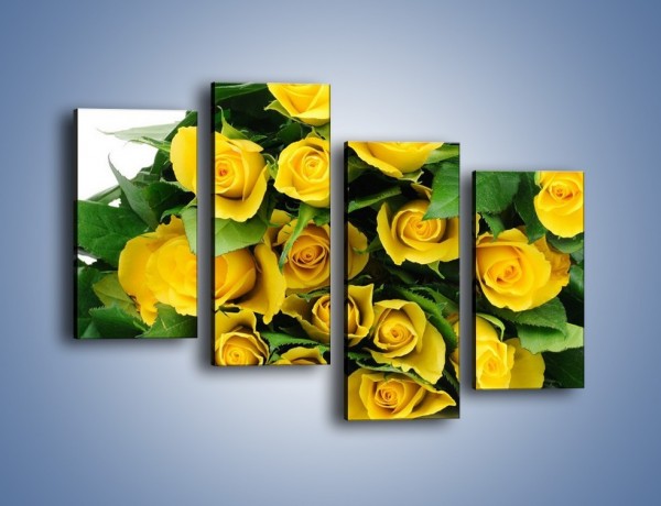 Obraz na płótnie – Wiosenny uśmiech w różach – czteroczęściowy K379W2
