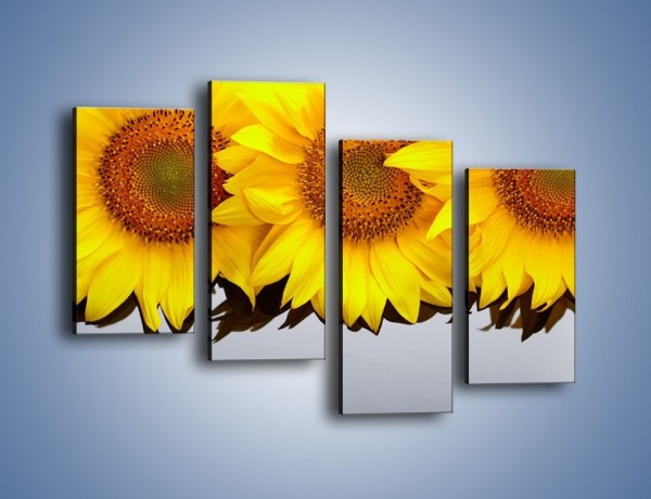 Obraz na płótnie – Najpiękniejsza odsłona słoneczników – czteroczęściowy K416W2