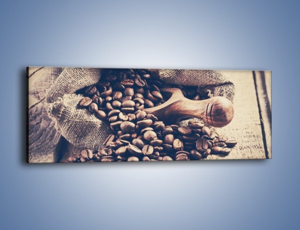 Obraz na płótnie – Odpowiednio odmierzone ziarna kawy – jednoczęściowy panoramiczny JN714