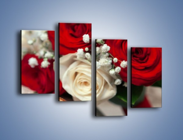 Obraz na płótnie – Małżeństwo przysięga i róże – czteroczęściowy K681W2