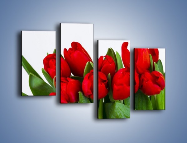 Obraz na płótnie – Tulipany na dzień kobiet – czteroczęściowy K740W2