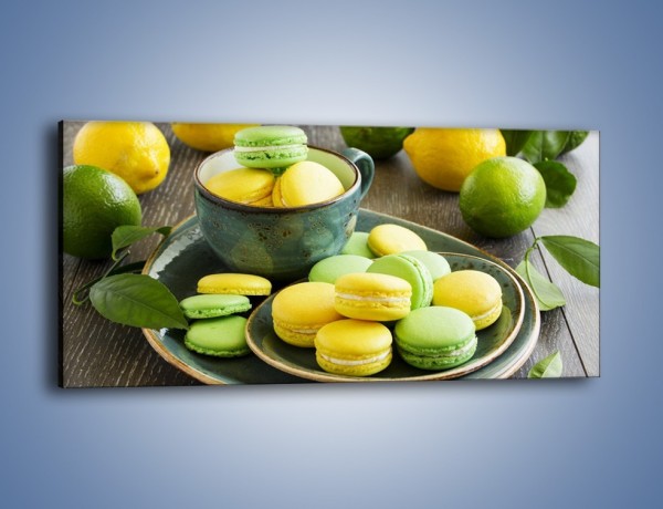 Obraz na płótnie – Cytrynowo-limonkowe ciasteczka – jednoczęściowy panoramiczny JN724