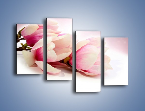 Obraz na płótnie – Gałąź magnolii na obłoku – czteroczęściowy K817W2