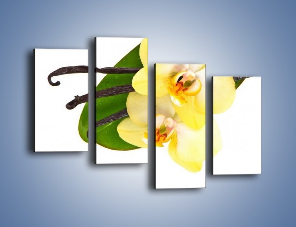 Obraz na płótnie – Waniliowa kwiatowa kompozycja – czteroczęściowy K857W2