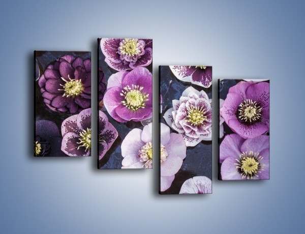 Obraz na płótnie – Wszystkie odcienie fioletu w kwiatach – czteroczęściowy K876W2