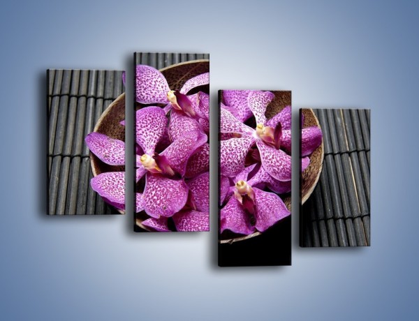 Obraz na płótnie – Półmisek kwiatowych główek – czteroczęściowy K896W2
