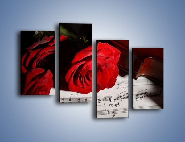 Obraz na płótnie – Sonety pisane miłością do róż – czteroczęściowy K906W2