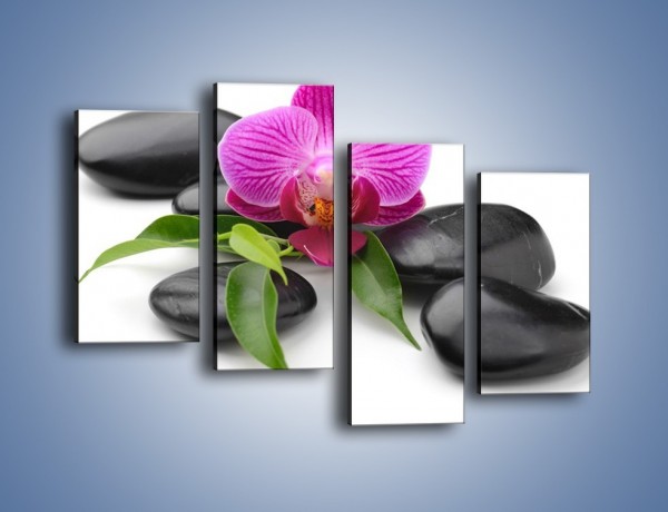 Obraz na płótnie – Kwiat i jego liście – czteroczęściowy K941W2