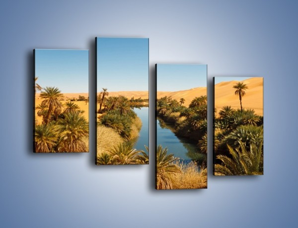Obraz na płótnie – Woda woda na pustyni – czteroczęściowy KN1294AW2