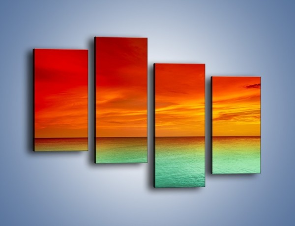 Obraz na płótnie – Horyzont w kolorach tęczy – czteroczęściowy KN1303AW2