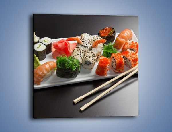 Obraz na płótnie – Kuchnia azjatycka na półmisku – jednoczęściowy kwadratowy JN295