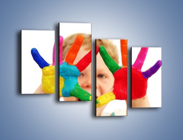 Obraz na płótnie – Kolorowy dziecięcy świat – czteroczęściowy L053W2