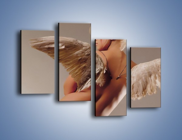 Obraz na płótnie – Kobieta ubrana w skrzydła – czteroczęściowy L060W2