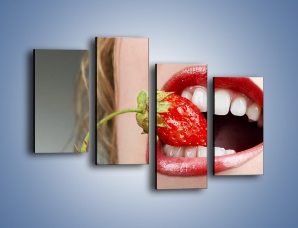 Obraz na płótnie – Mocny chwyt zębami – czteroczęściowy L122W2