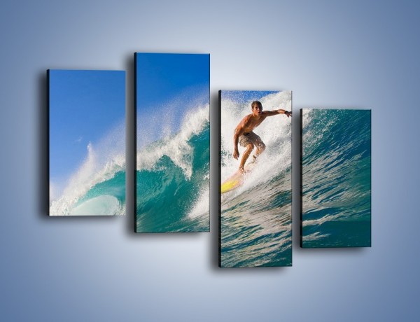 Obraz na płótnie – Surfing w letnim sezonie – czteroczęściowy L132W2