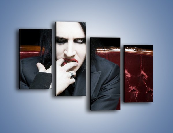Obraz na płótnie – Manson i jego czarny charakter – czteroczęściowy L240W2