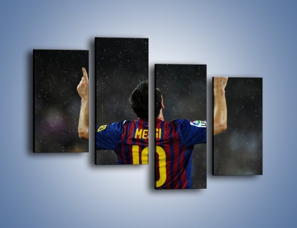 Obraz na płótnie – Messi wielkim zwycięzcą – czteroczęściowy L241W2