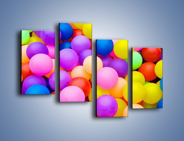 Obraz na płótnie – Basen z kolorowymi piłeczkami – czteroczęściowy O208W2