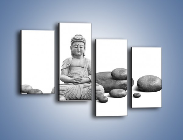 Obraz na płótnie – Budda wśród kamieni – czteroczęściowy O229W2